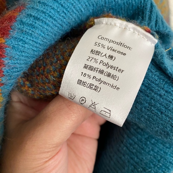 Knit Mix Multicolor Patchwork Knit Sweater – XL - Picture 4 of 4